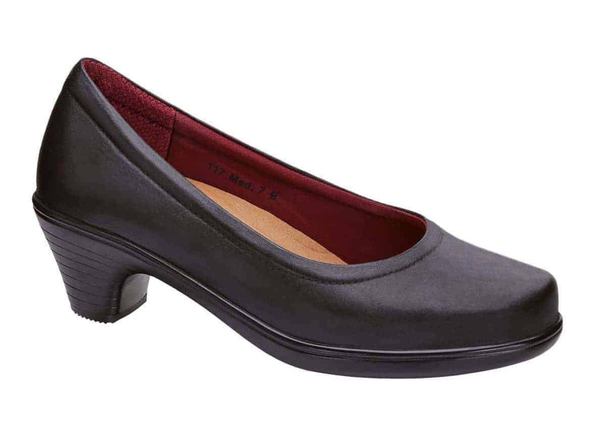 Orthofeet Lilly black heels womens orthopedic dress shoes